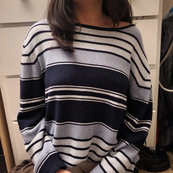 Stripe Blue Sweater - Picture 3 of 5
